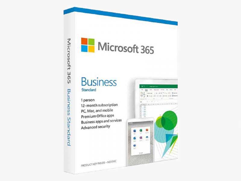 Microsoft 365 Business, O365BS. Komercijalna upotreba. Business servisi: Exchange Online, Microsoft Teams, SharePoint, OneDrive. Jednogodišnja  pretplata (Retail). <b>Cena: 170 €</b>